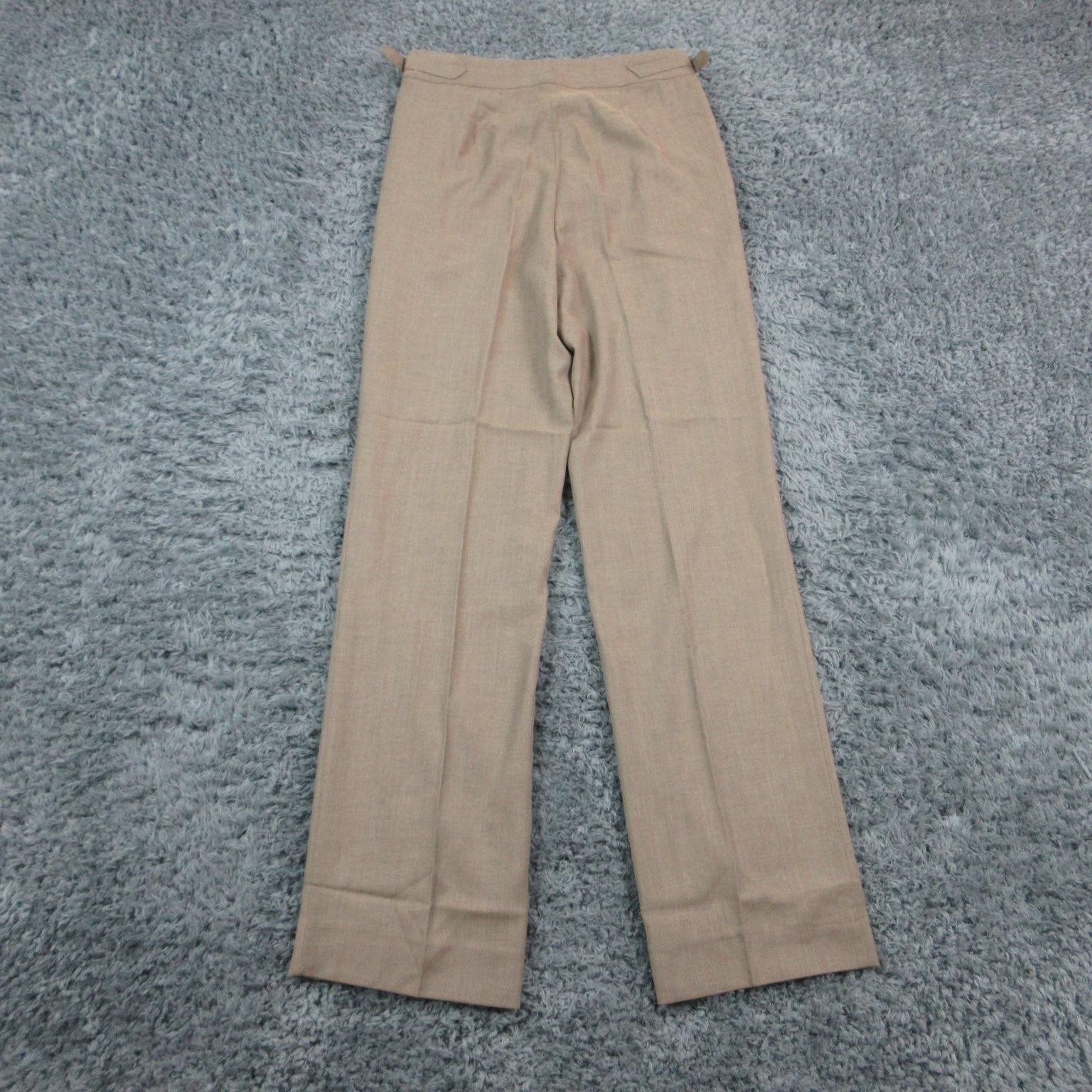 J.CREW Pants Womens 6 Tall Beige Twill Dress Pants Mario Bellucci 32×34.5* NWT