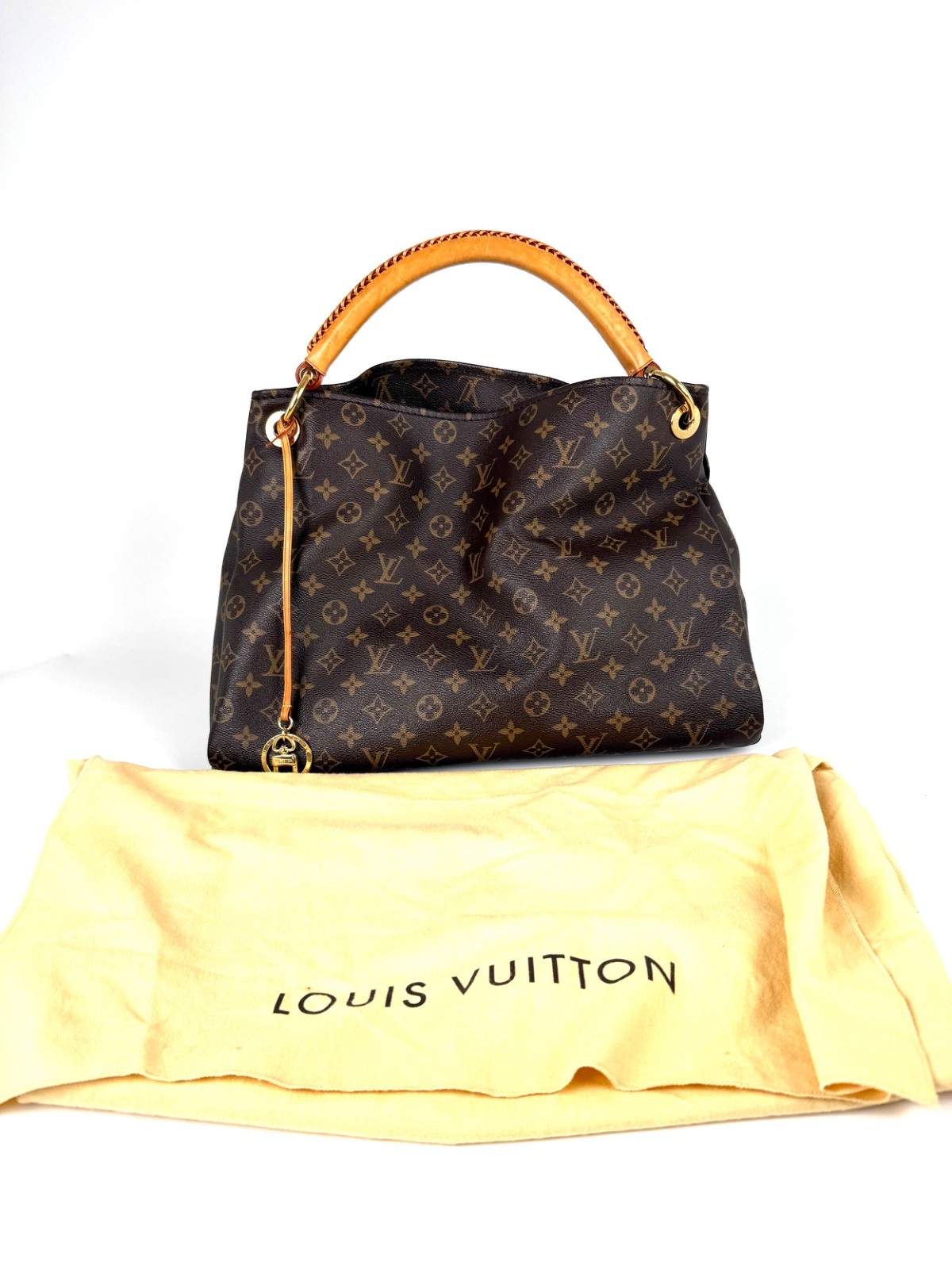 LOUIS VUITTON Artsy MM Monogram Canvas Brown Tote Shoulder Bag