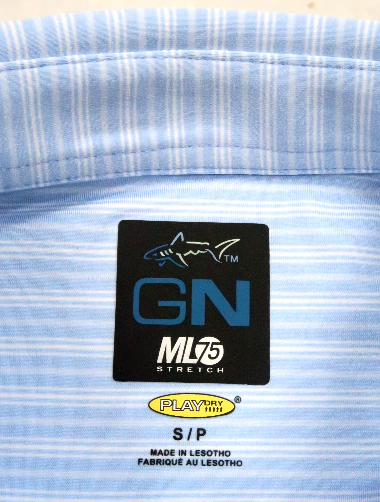 GN GREG NORMAN ML75 GOLF WOODFIELD BOCA RATON COUNTRY CLUB SMALL PERF POLO SHIRT