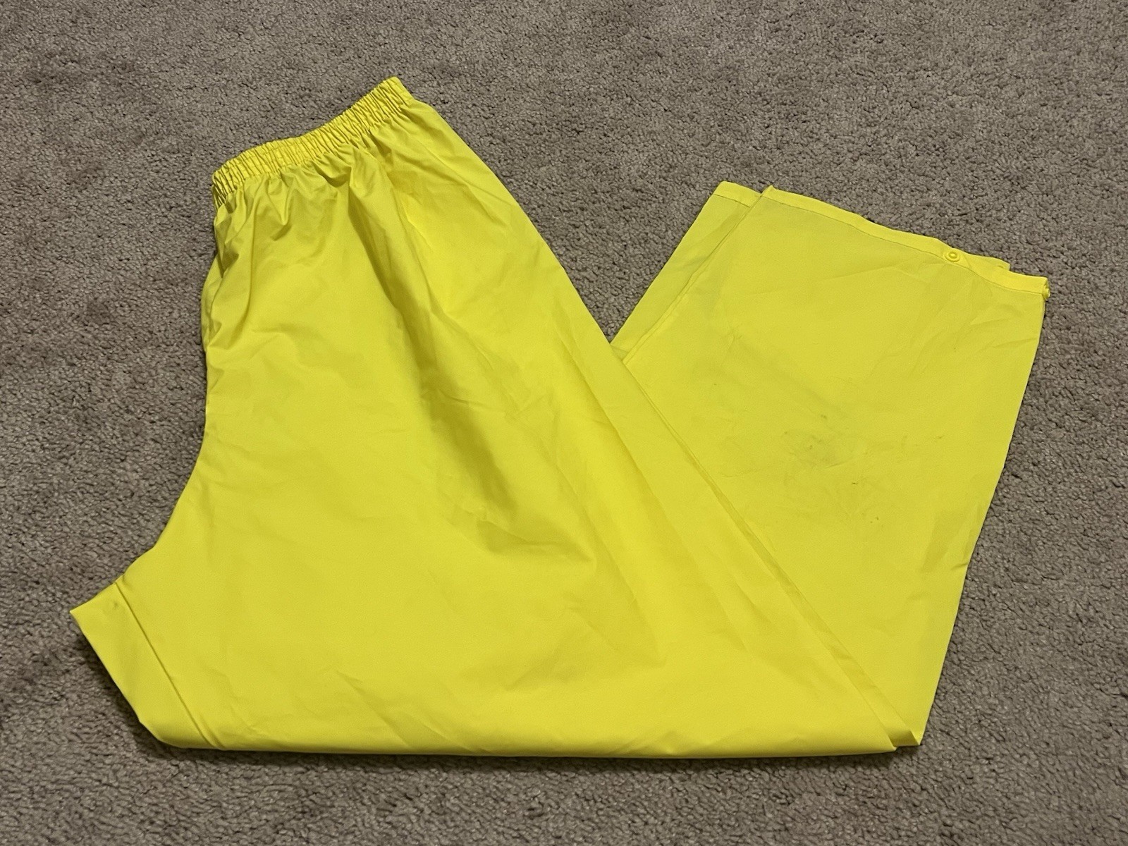 Yellow Huntworth Waterproof Rain Gear Garment PVC Polyester Pants Medium
