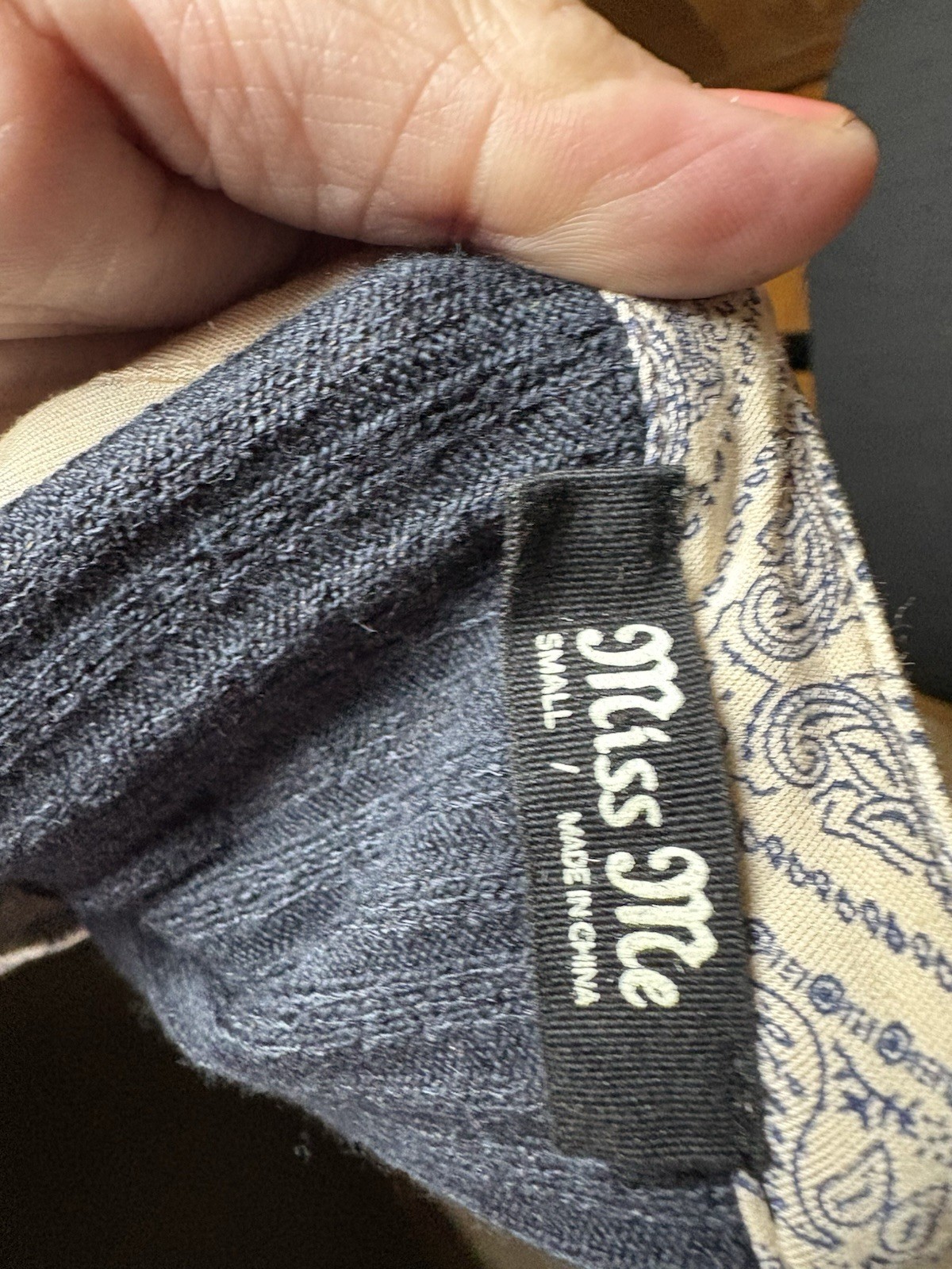Miss Me Small 42”+ Around L 24” Stretchy Cotton Blend Various Fabrics Distress