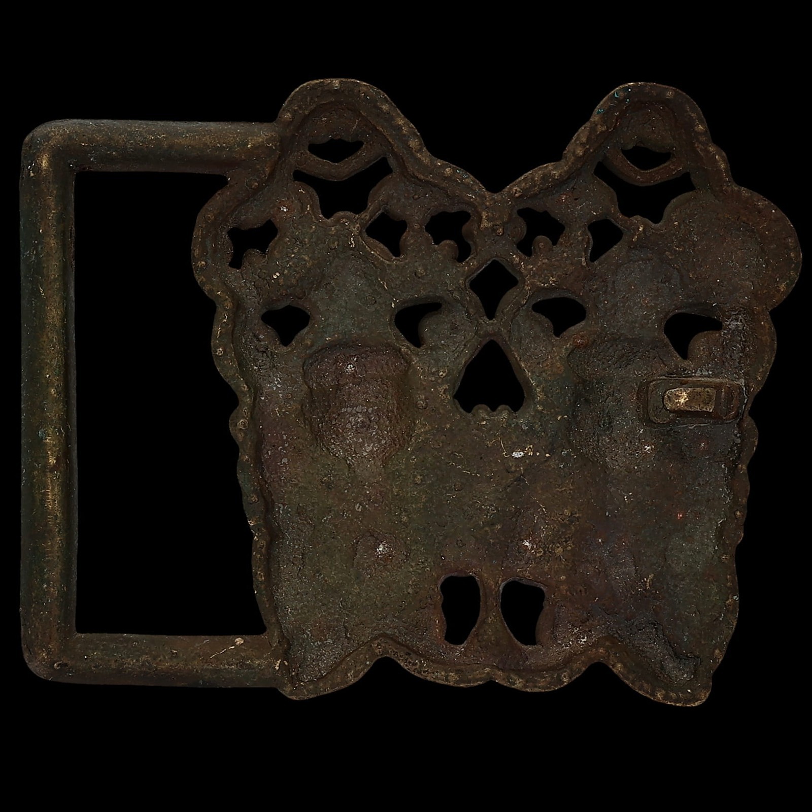 Edwardian Gothic Demon Gargoyle Grotesque Satyr Victorian Mask 70s Belt Buckle