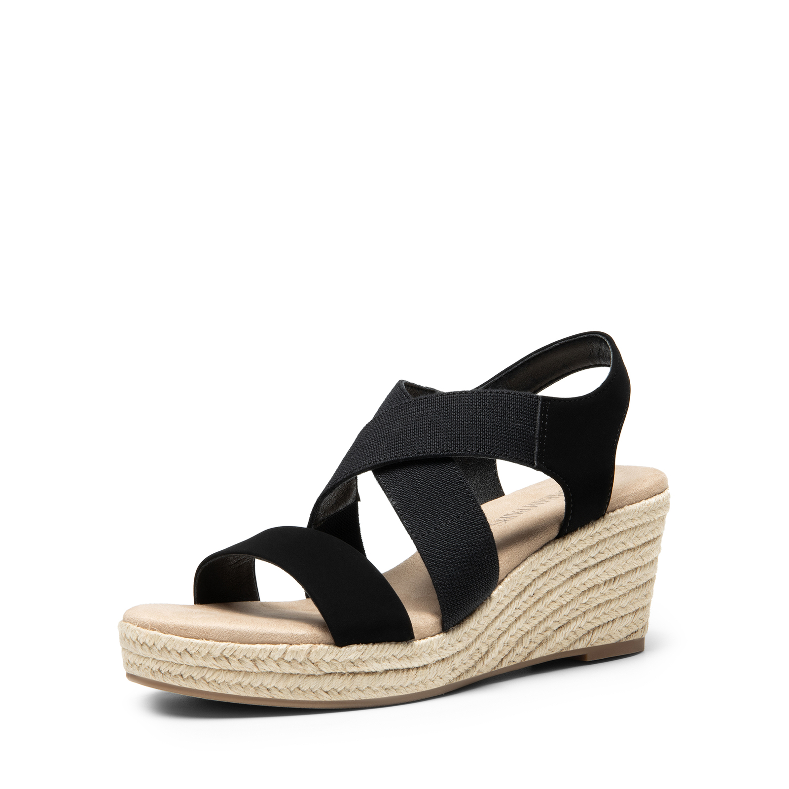 Women Platform Espadrilles Wedge Sandals Elastic Ankle Strap Open Toe Sandals