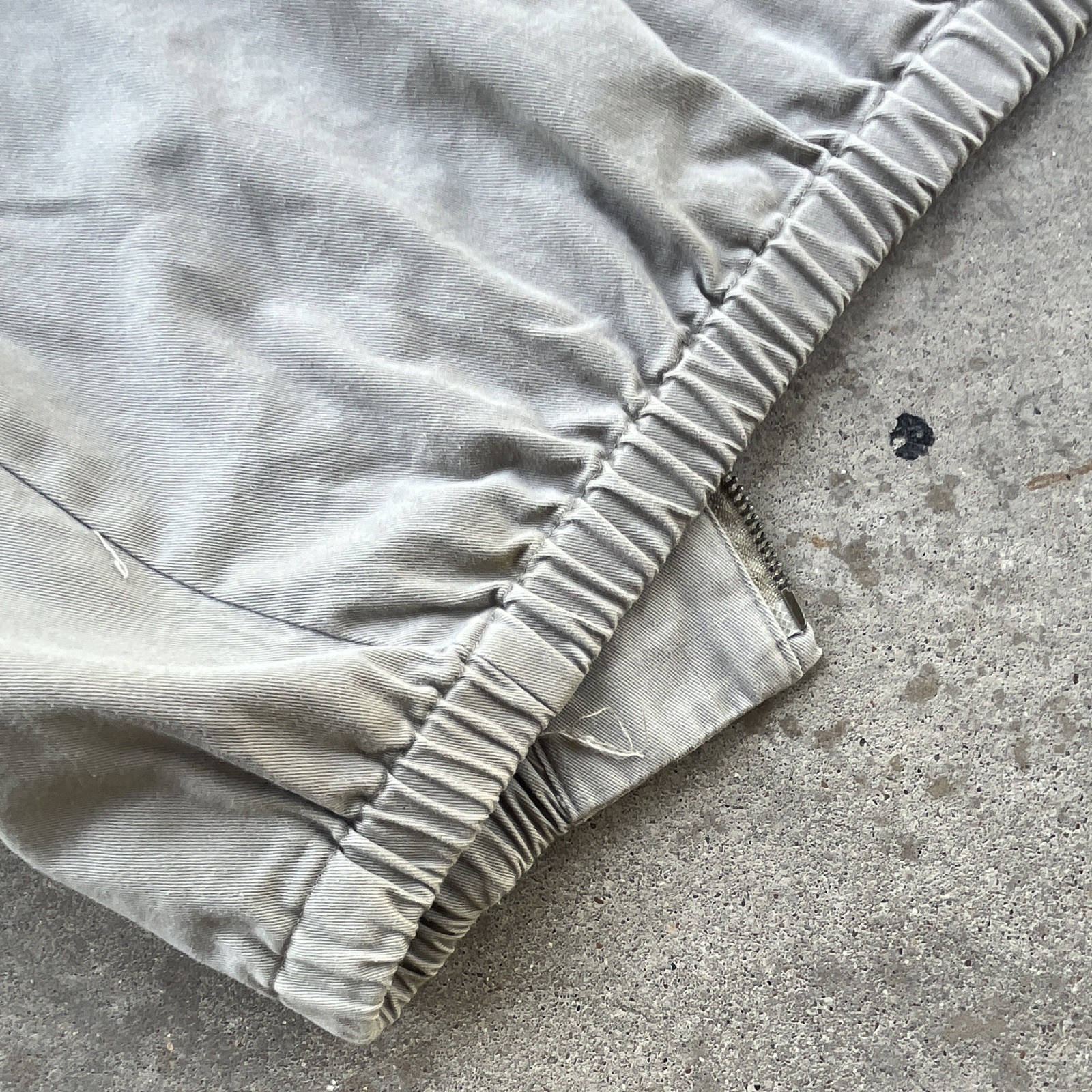 Vintage J.G. Hook Men’s M Beige Full Zip Short Jacket Pockets Embroidered Logo