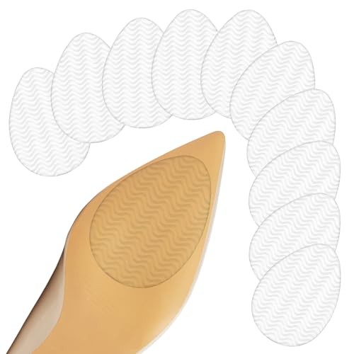 5 Pairs (10 Pads) Clear Non Slip Shoe Pads, Shoe Grips on Bottom of Shoes,