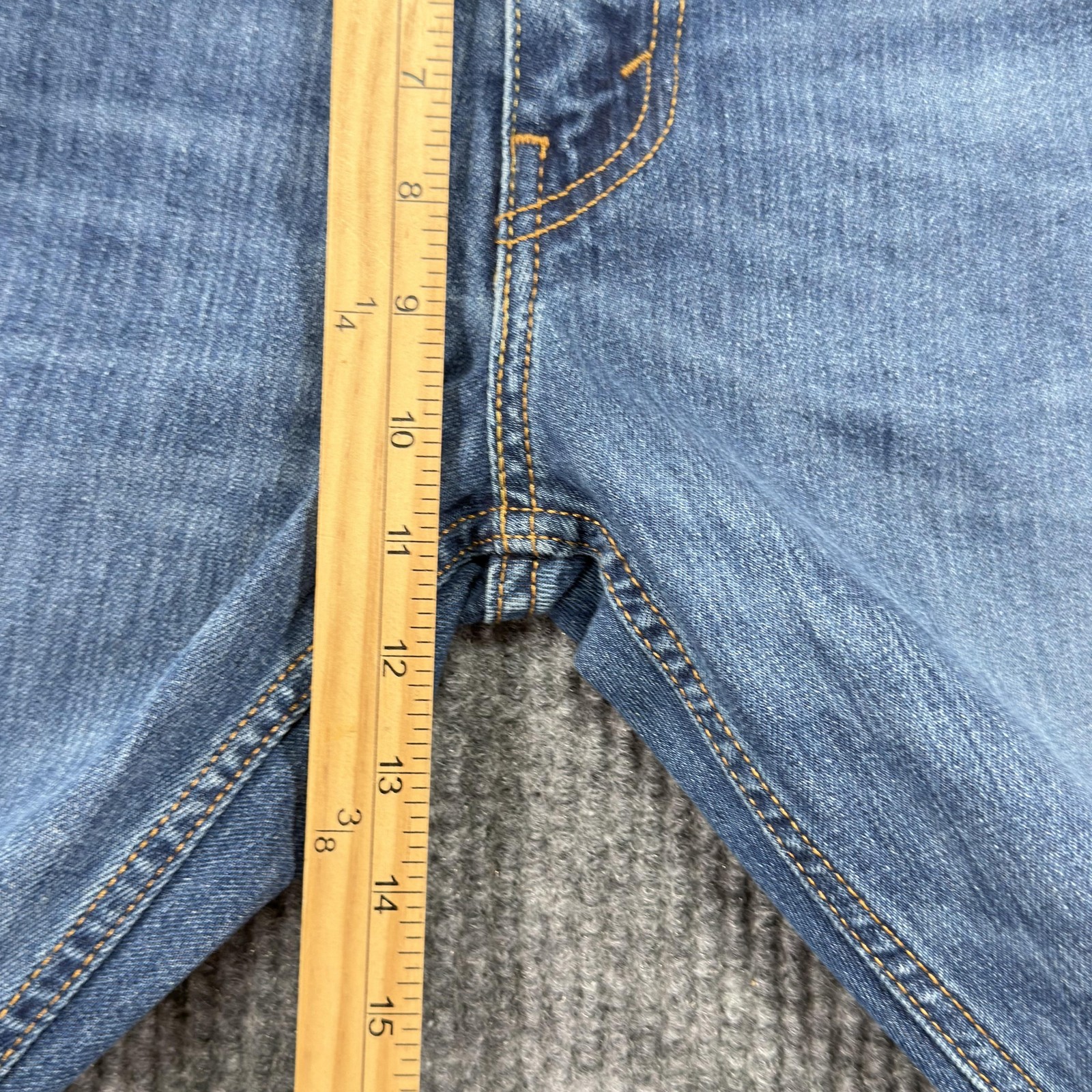 Levis 511 Jeans Mens 34×32 Blue Medium Wash Slim Straight Stretch Denim Casual