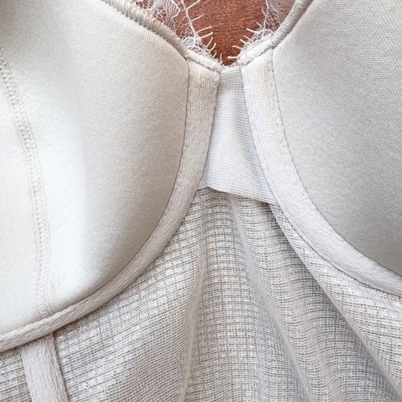 Victoria’s Secret Dream Angels Long Line Bustier Bra 32DD Metallic/Silver