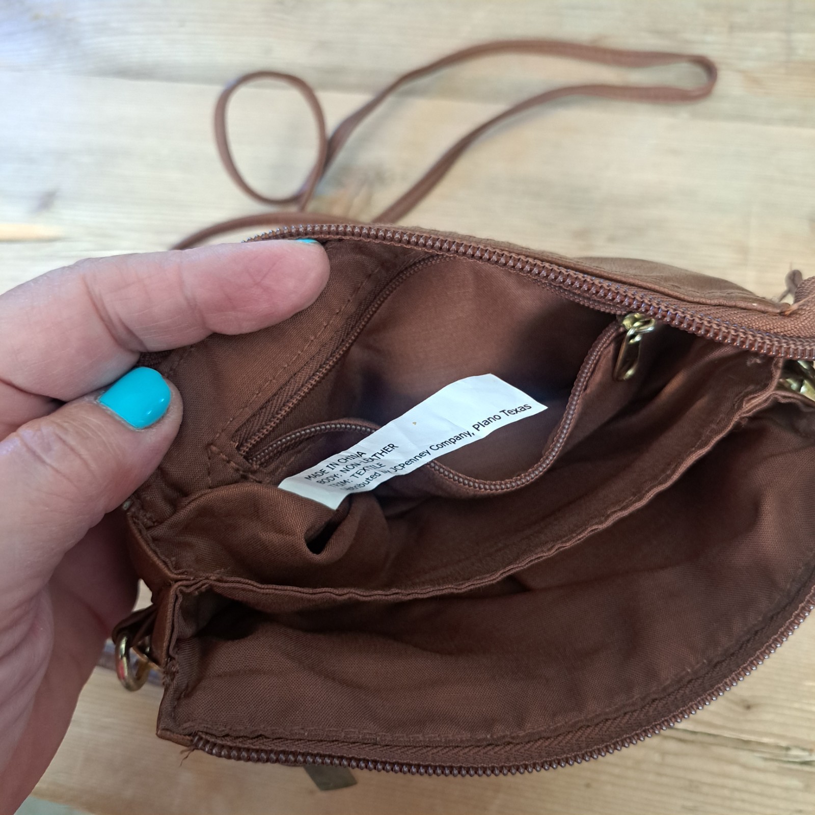 Purse Small Crossbody With Lace and Pockets JC Penny’s Wristlet & 26″ Strap drop