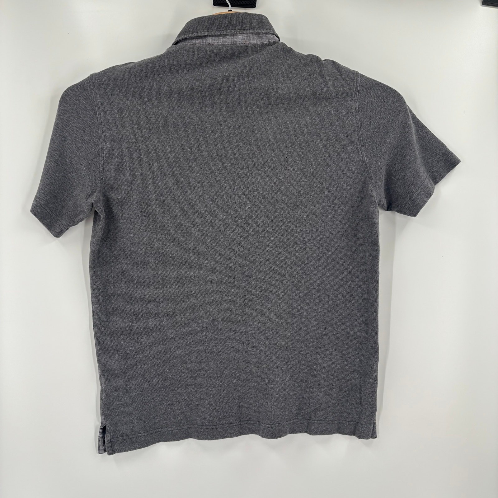 Loro Piana Mens XL Solid Gray Made in Italy Short Sleeve Polo Shirt