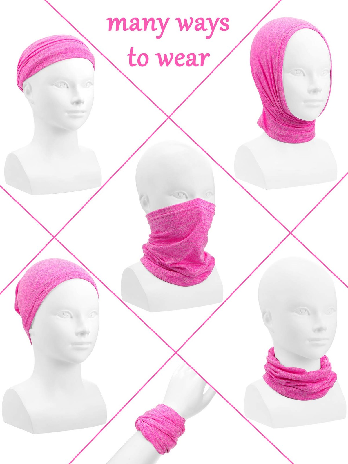 SATINIOR 4 Pieces Kids approx. 8.7 x 12 inches, Magenta, Pink, Green, Cyan