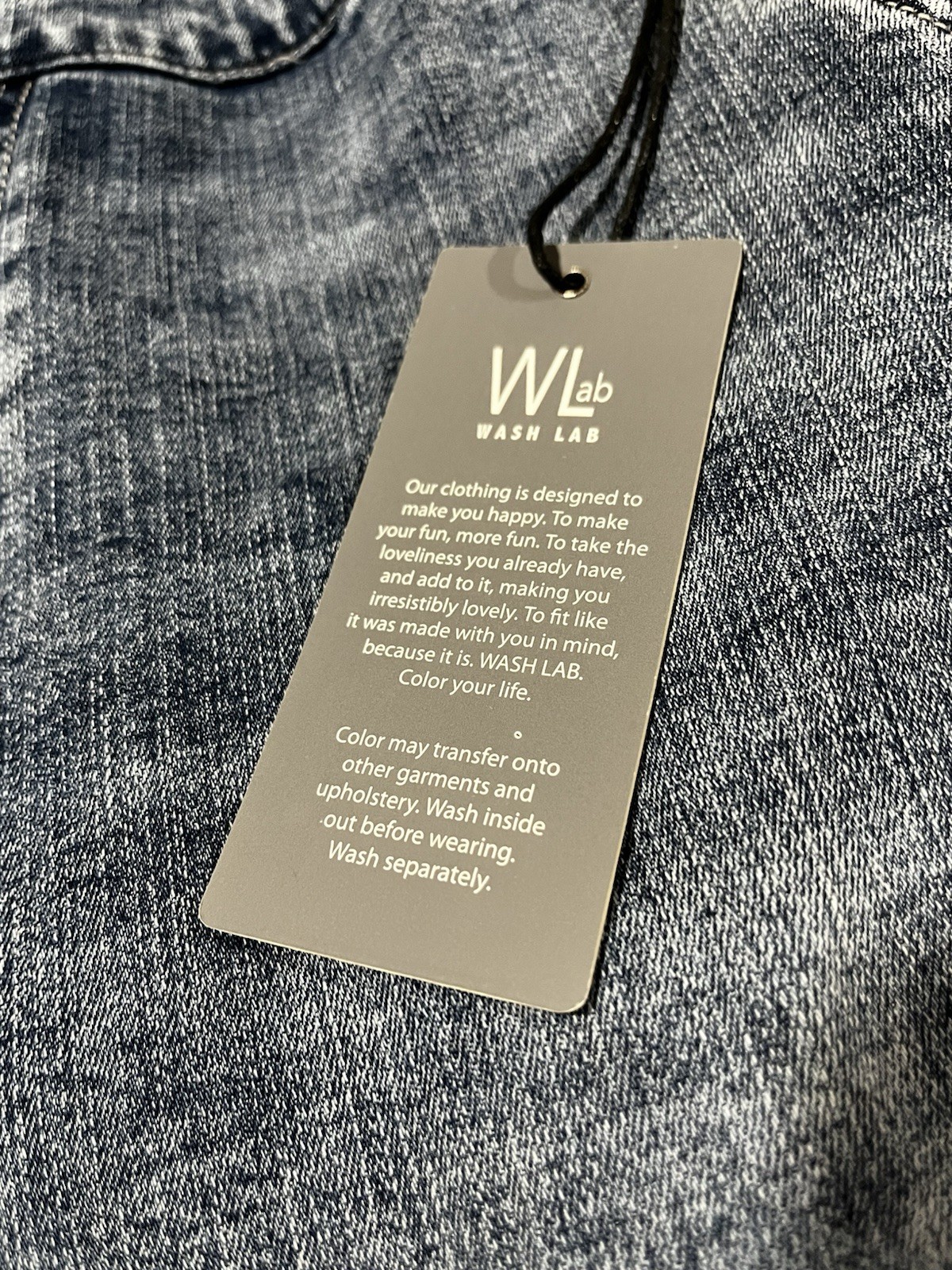 Wash Lab Women’s Pieced Mixed Denim Jumper – Blue Denim – Size Large – NWT