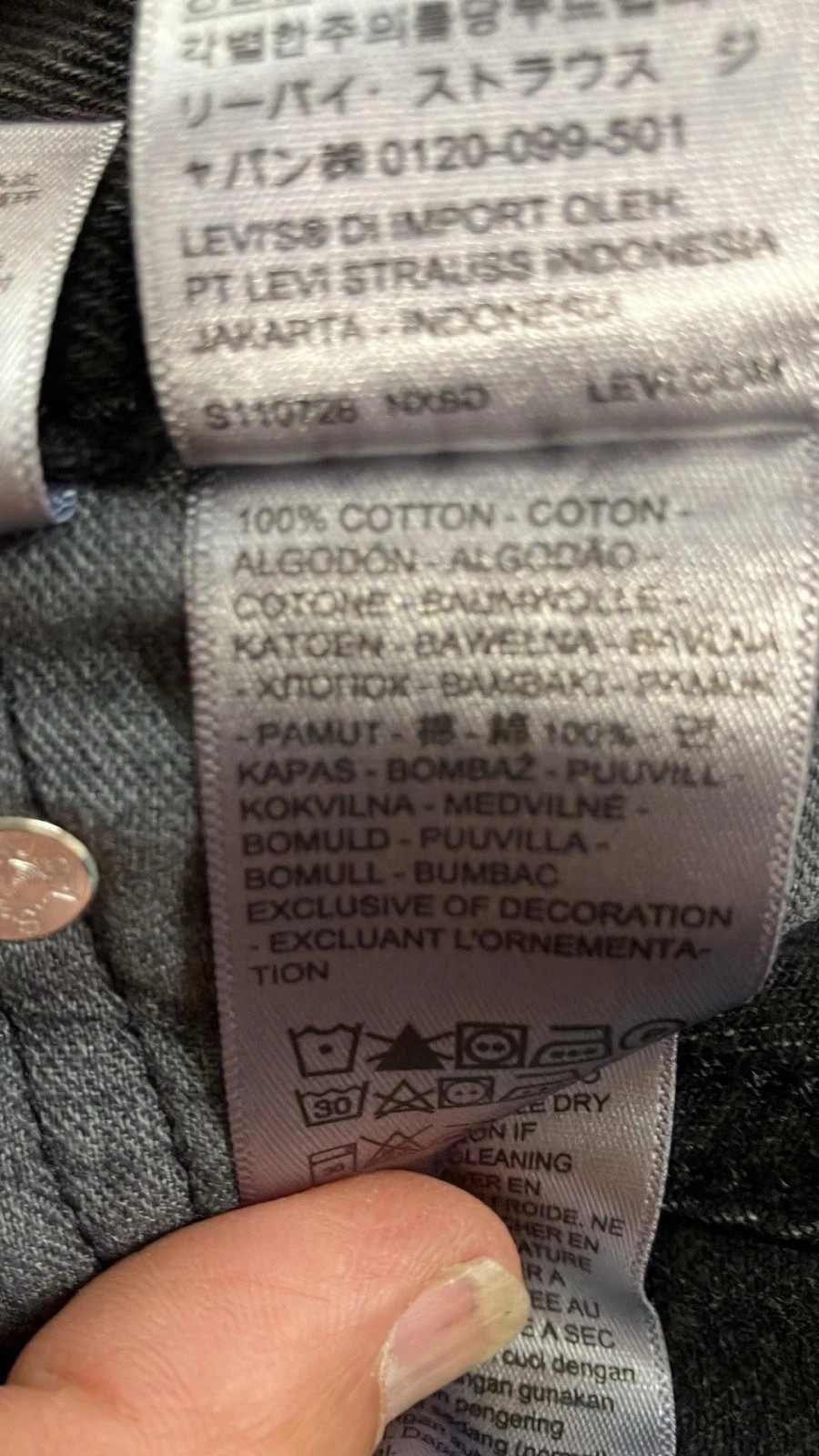 Nwt Levi’s 578 Baggy Black Denim Jeans Mens 33 X 30 Y2K Cotton A4750-0029