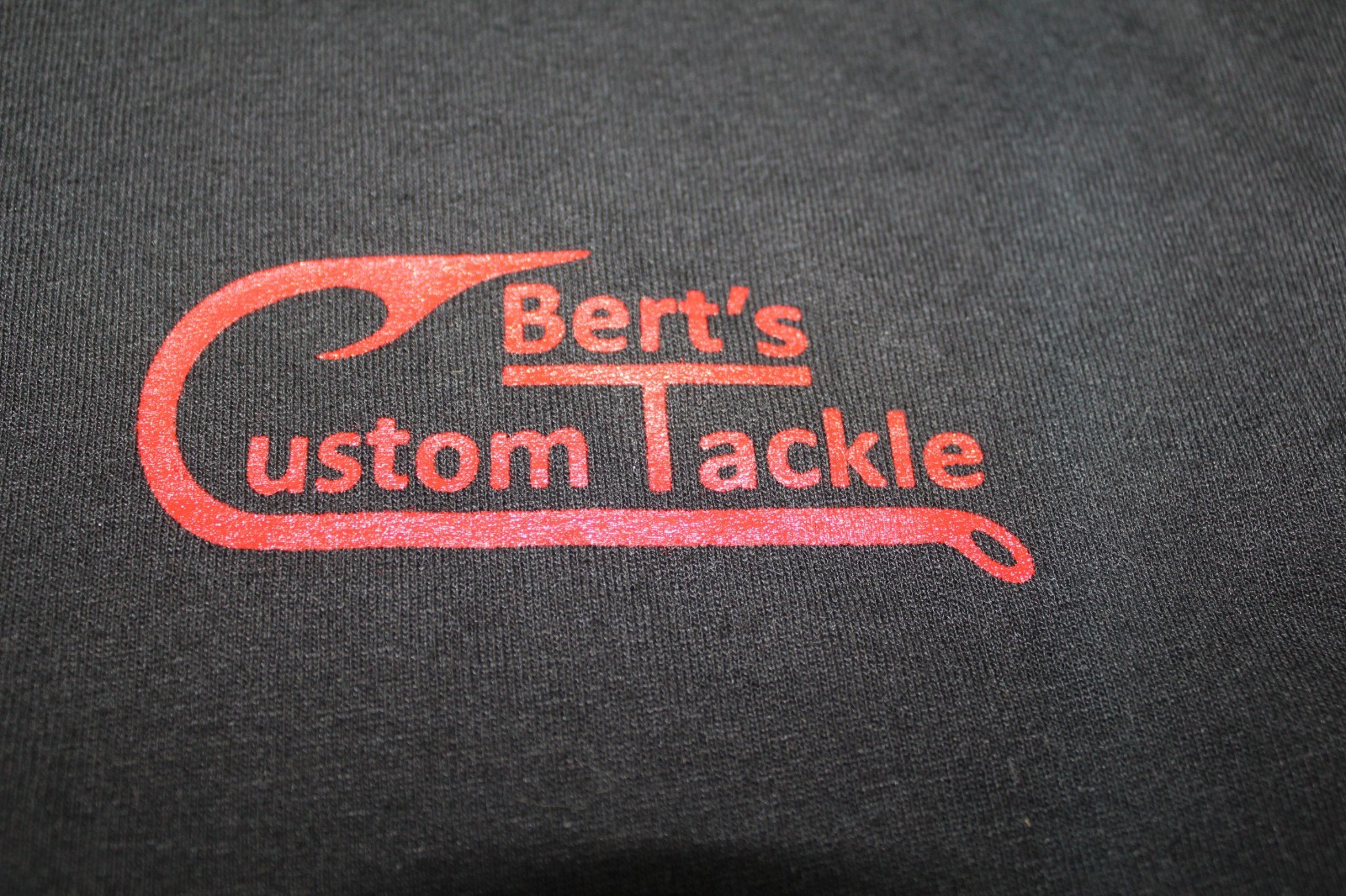 Berts Custom Tackle Black Short SLV 50/50 Poly Cotton Dry Blend Choose Size