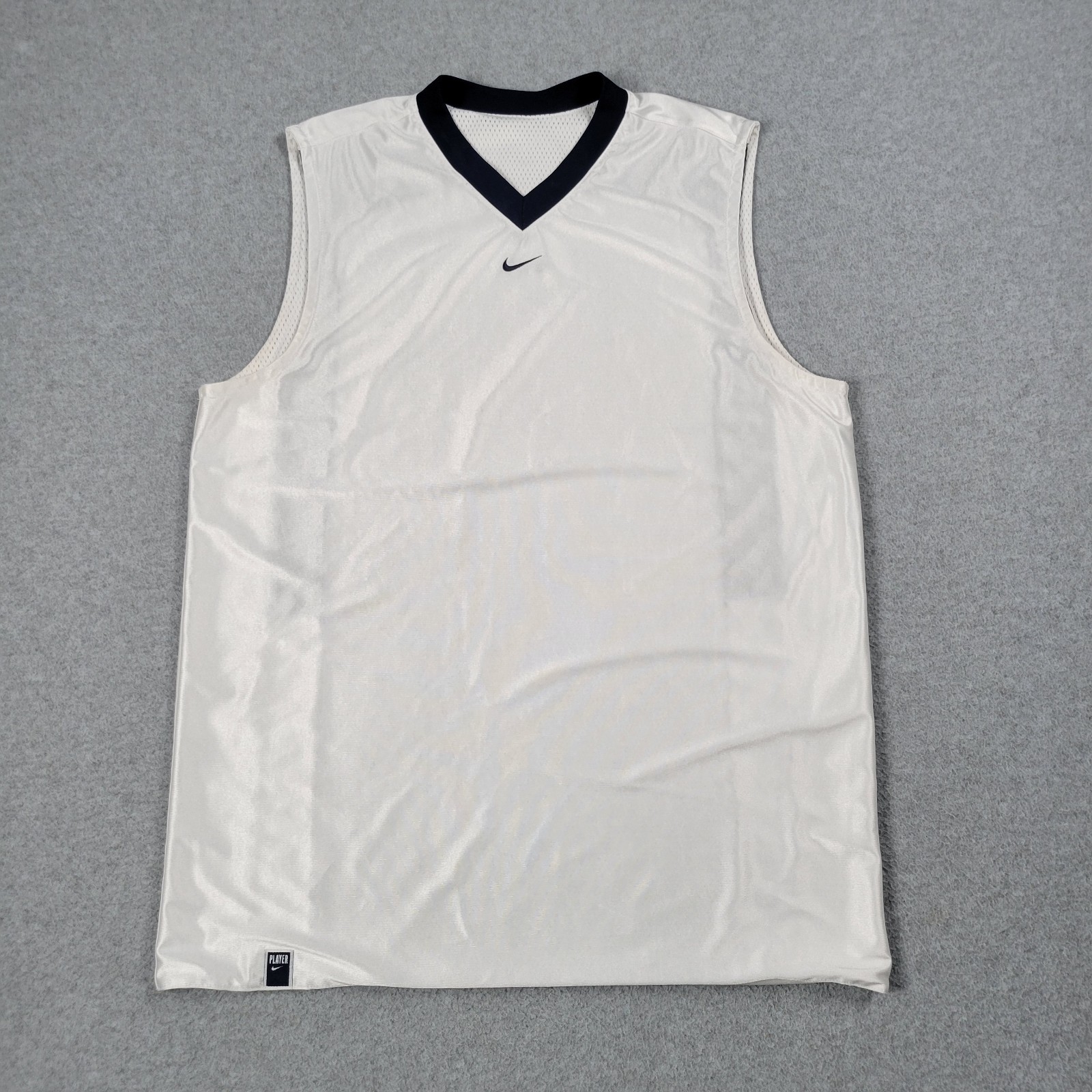 VTG Nike Jersey Men Large Shiny Dazzle Mesh Basketball Center Swoosh Reversible