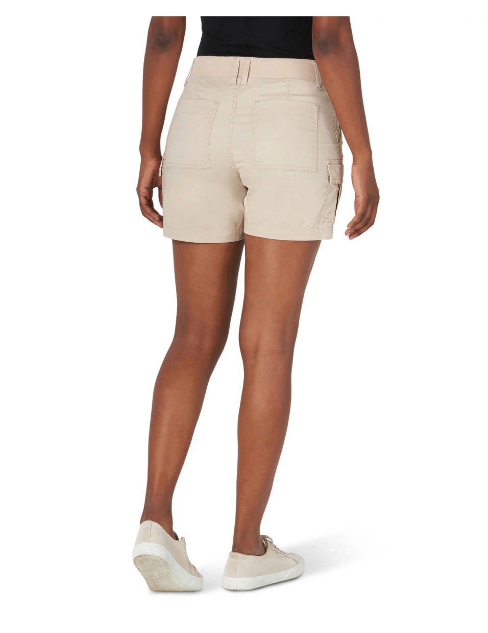 LEE Women’s 5” Cargo Shorts 18 M Regular Fit Midrise Comfort Waistband Tan