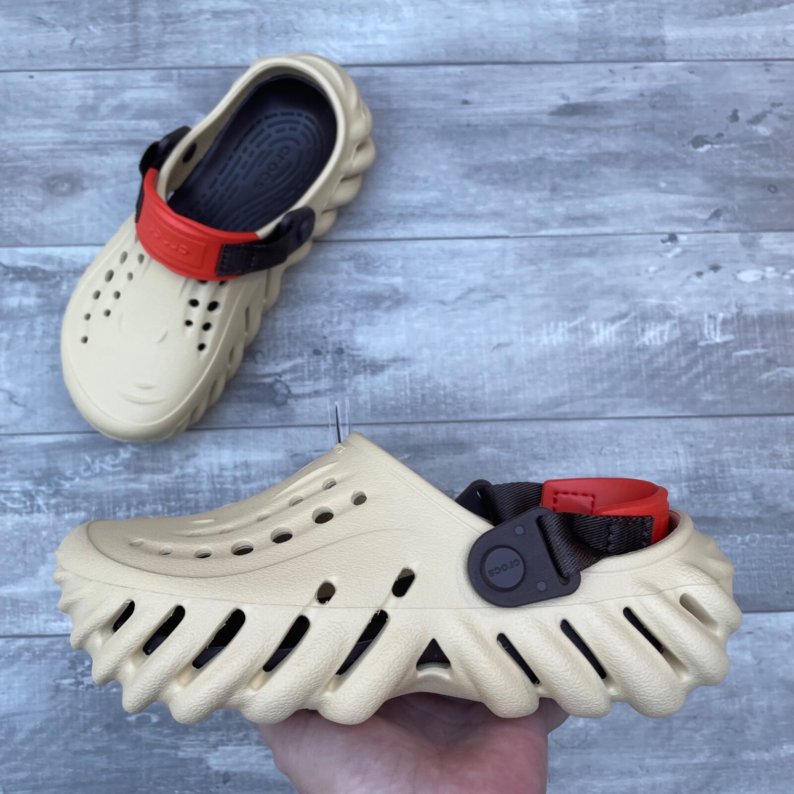 Crocs Echo Clog Beige/Brown/Orange Select-a-Size