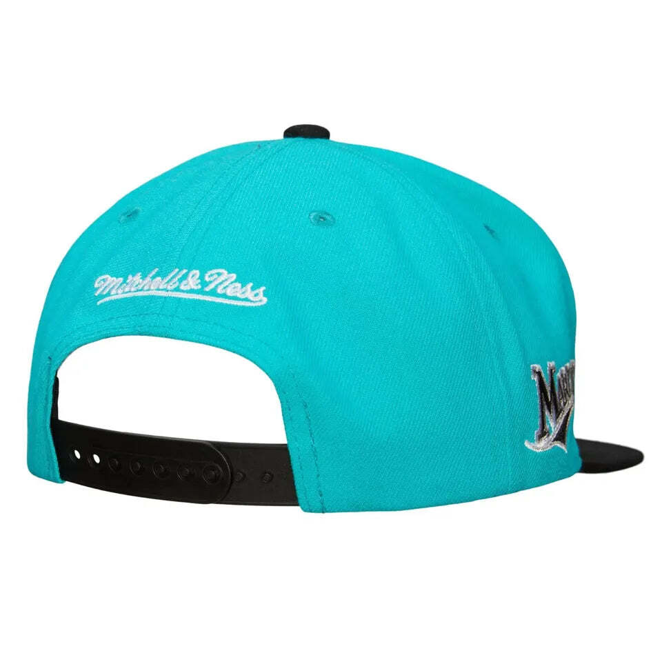 MENS MITCHELL & NESS MLB EVERGREEN SNAPBACK COOP MARLINS – TEAL