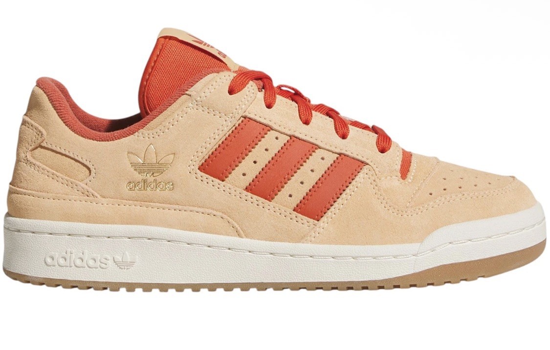 Size 7M/8W – adidas Forum Low CL Glow Orange Preloved Red JS1098