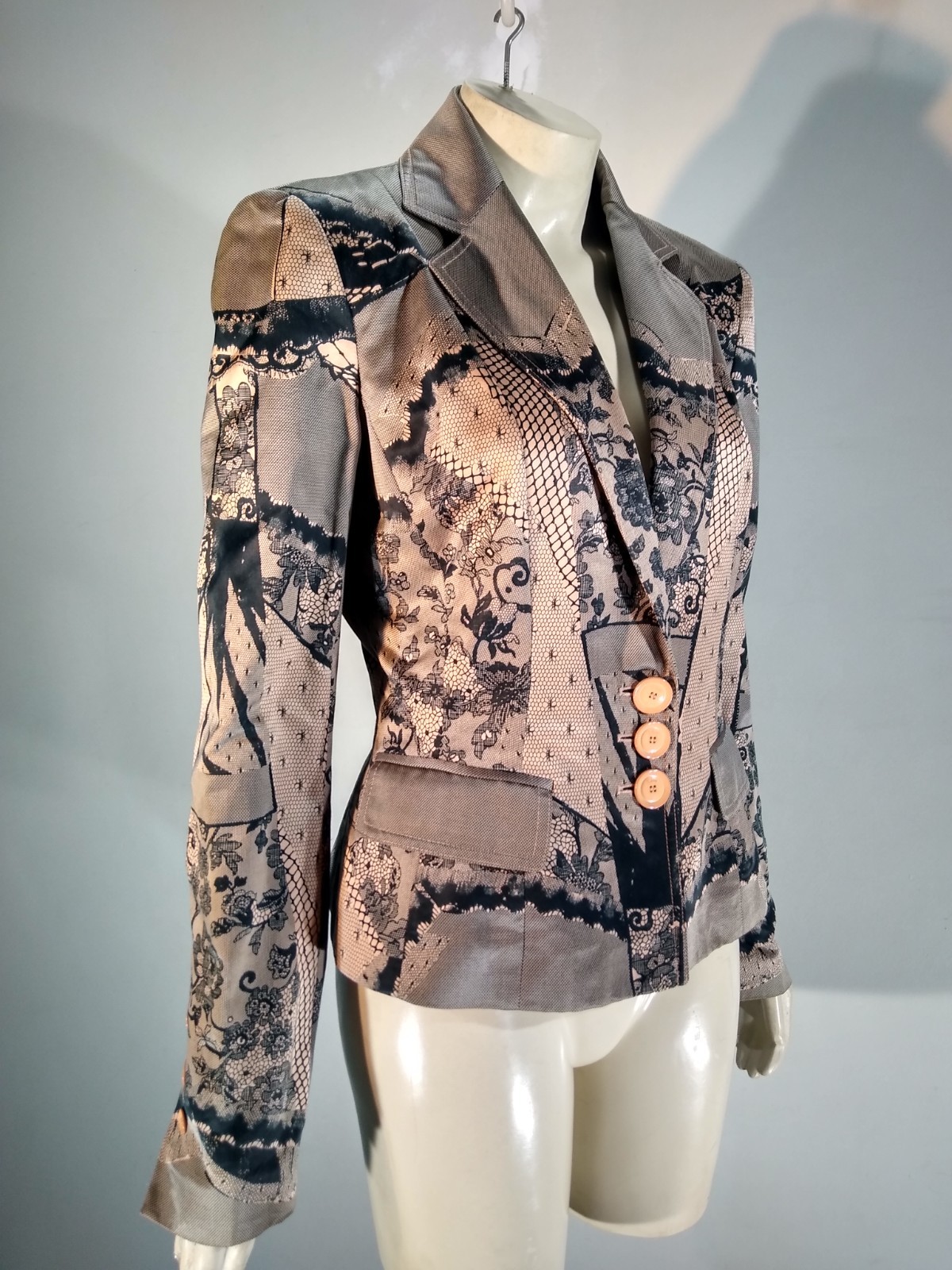 CHRISTIAN DIOR Spring 2006 Lace print jacket by JOHN GALLIANO
