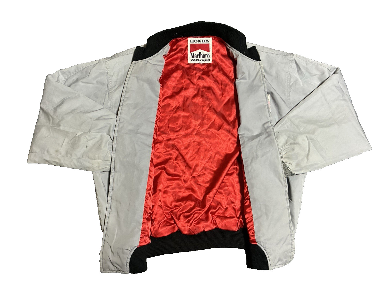 Marlboro McLaren Honda Formula 1 Racing Team Jacket Cotton Size LL Vintage 90s