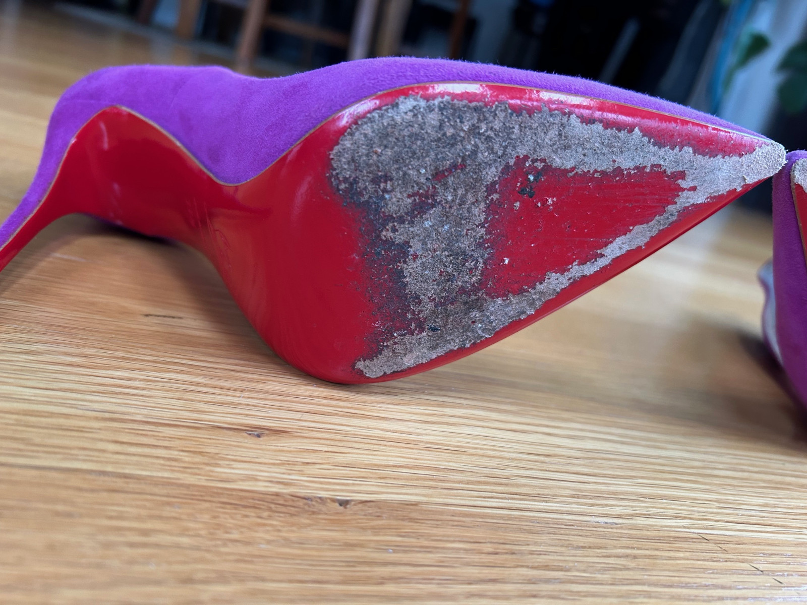 CHRISTIAN LOUBOUTIN Purple So Kate 120mm Suede Pumps SZ 9.5 39.5 Good &Box &Bag