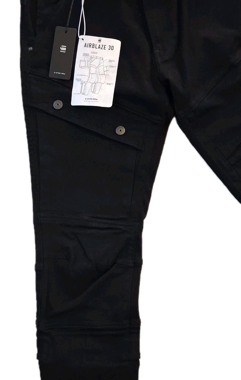 G Star Raw Airblaze 3D Slim Jeans Mens 34 X 34 Stretch Premium Denim Black $230