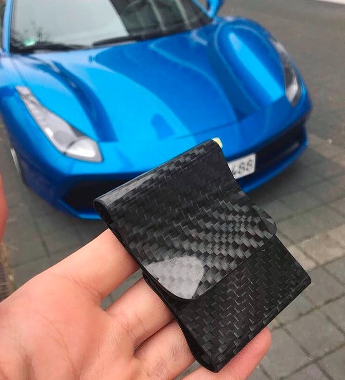 Carbon Fiber Money Clip , RFID blocking, Slim Minimalist Wallet, 5 year warranty