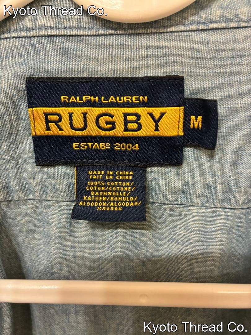 RUGBY Ralph Lauren M Long Sleeve Light Blue Denim Shirt