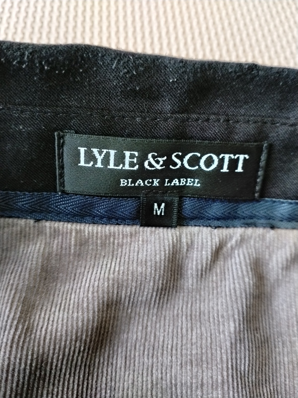 Lyle & Scott Black Label Striped Collared Knit Sweater Wool Blend Japan…