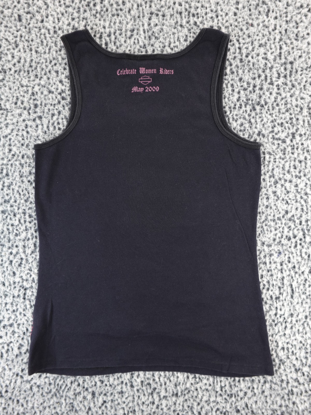 Y2K 2000s Harley Davidson Celebrate Women Riders May 2009 Black Tank Top Size L