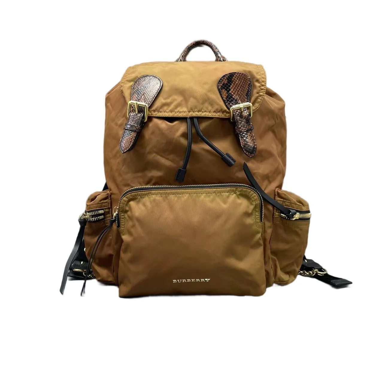 Burberry Medium Rucksack Backpack Brown Nylon (qy052726f5r)