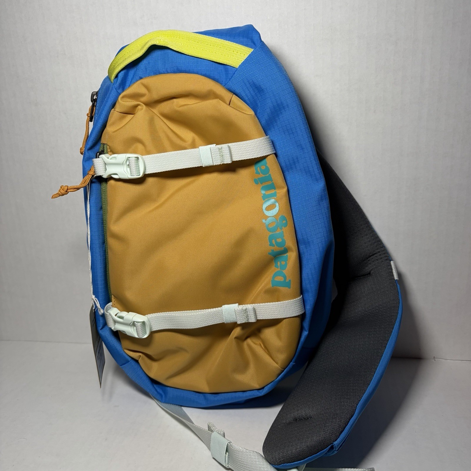 Patagonia Atom Sling 8L – Patchwork Vessel Blue – Lightweight Crossbody Pack Bag