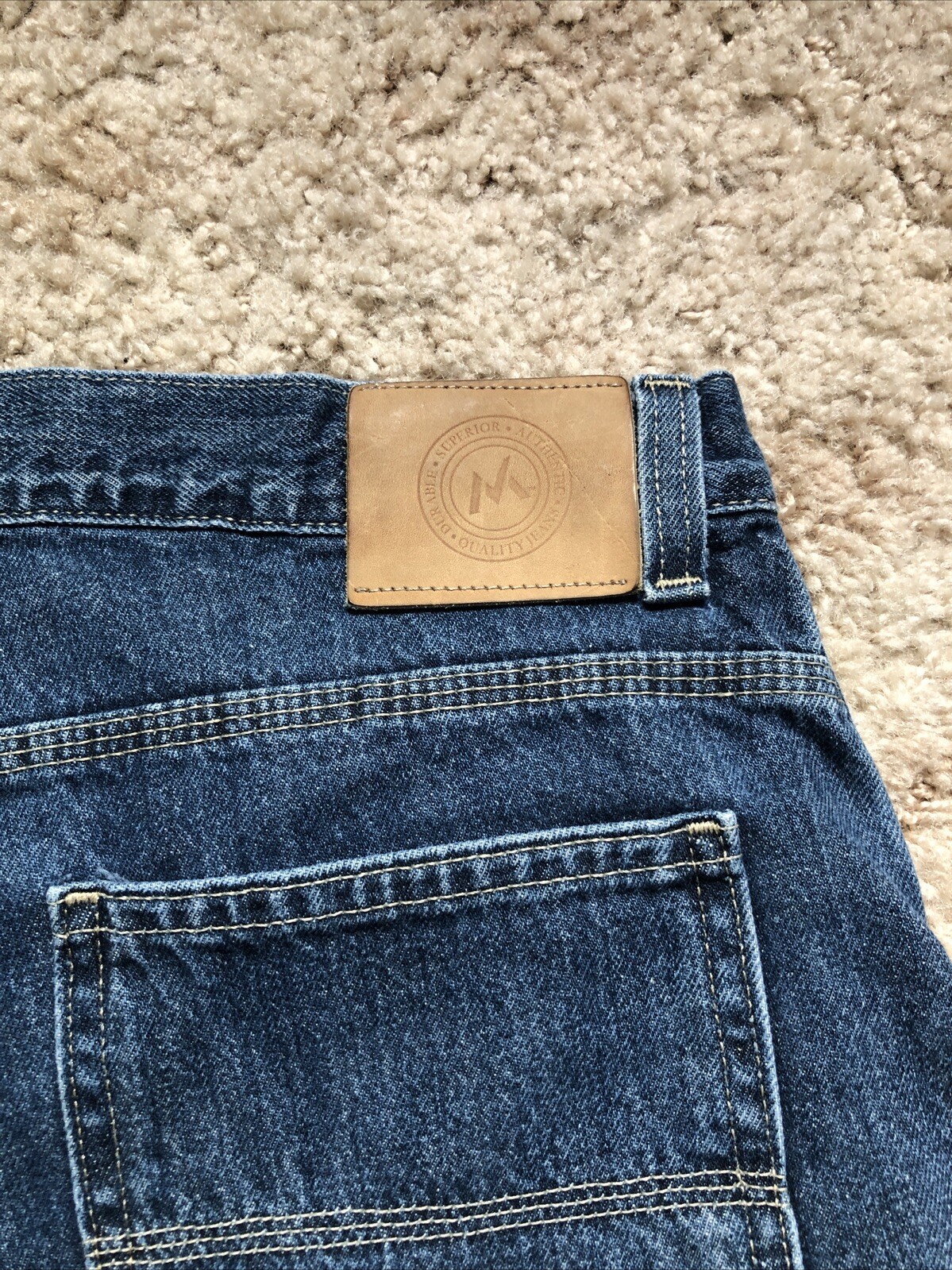 Members Mark Men’s Blue Jeans Size 42×30 Vintage Carpenter Pants W42 L30