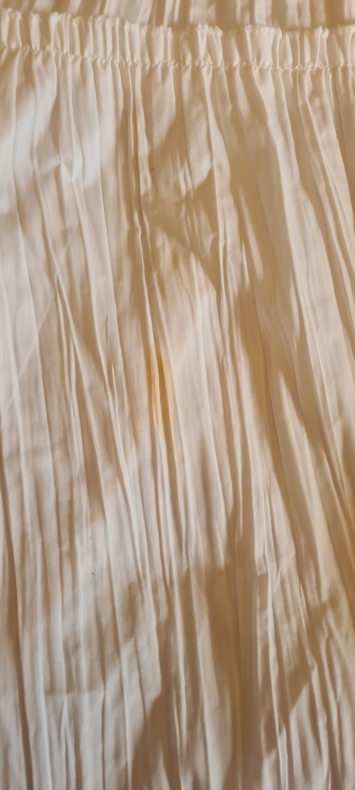 Vintage Cotton & Polyester Blend White Tiered Skirt Size 12