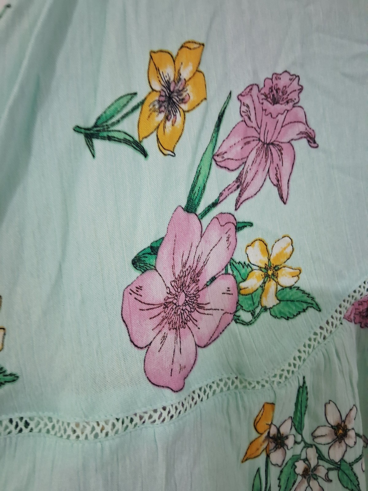 Lane Bryant Womens V Neck Blouse Top Floral Print Size 22