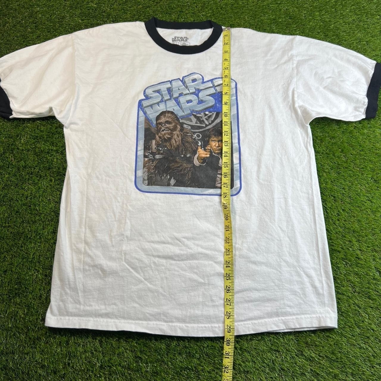 Star Wars Han Solo Chewbacca Ringer T Shirt XL Retro Movie Graphic Tee