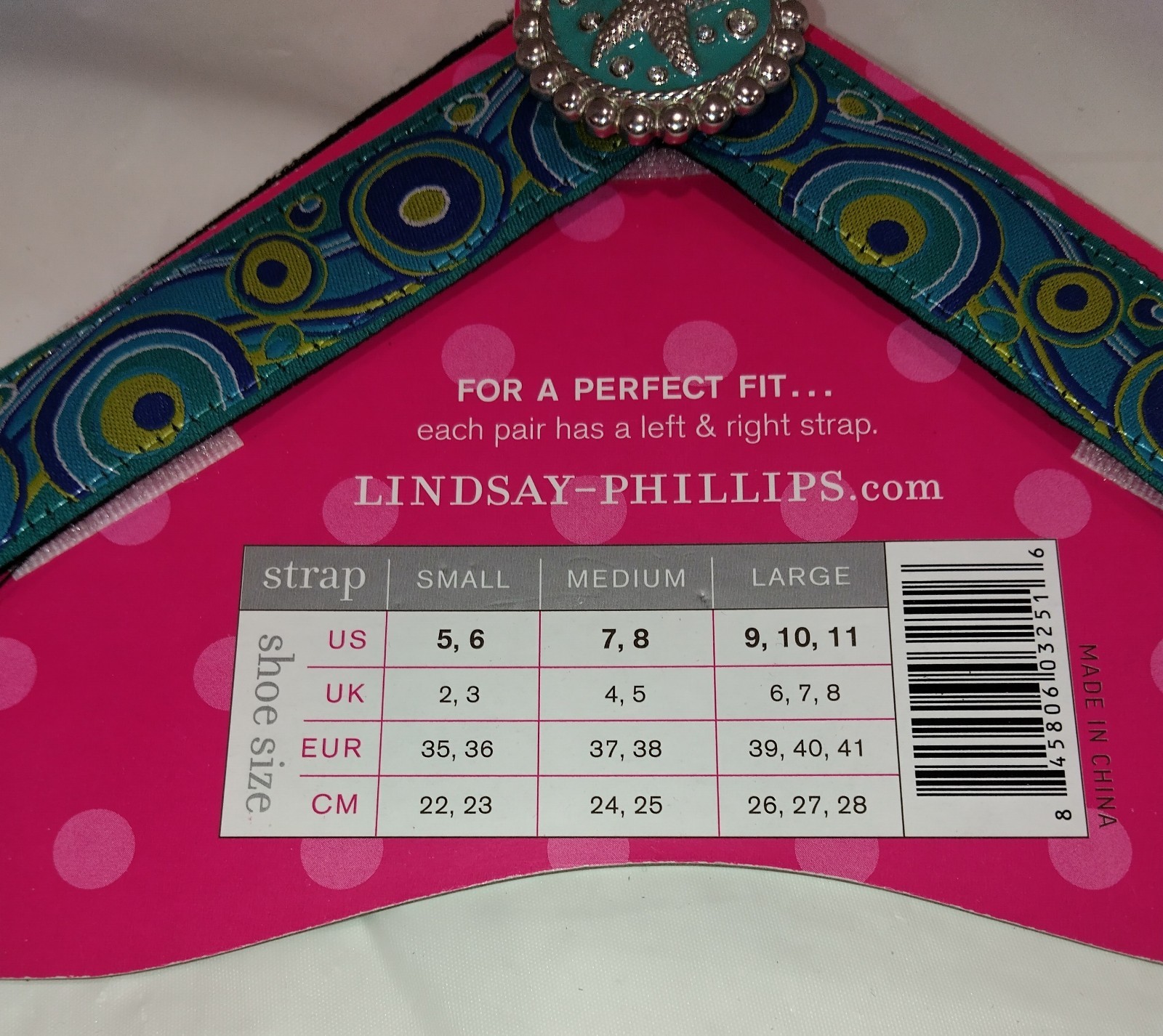Women’s LINDSAY PHILLIPS Med SWITCHFLOPS INTERCHANGEABLE STRAPS Blues Starfish