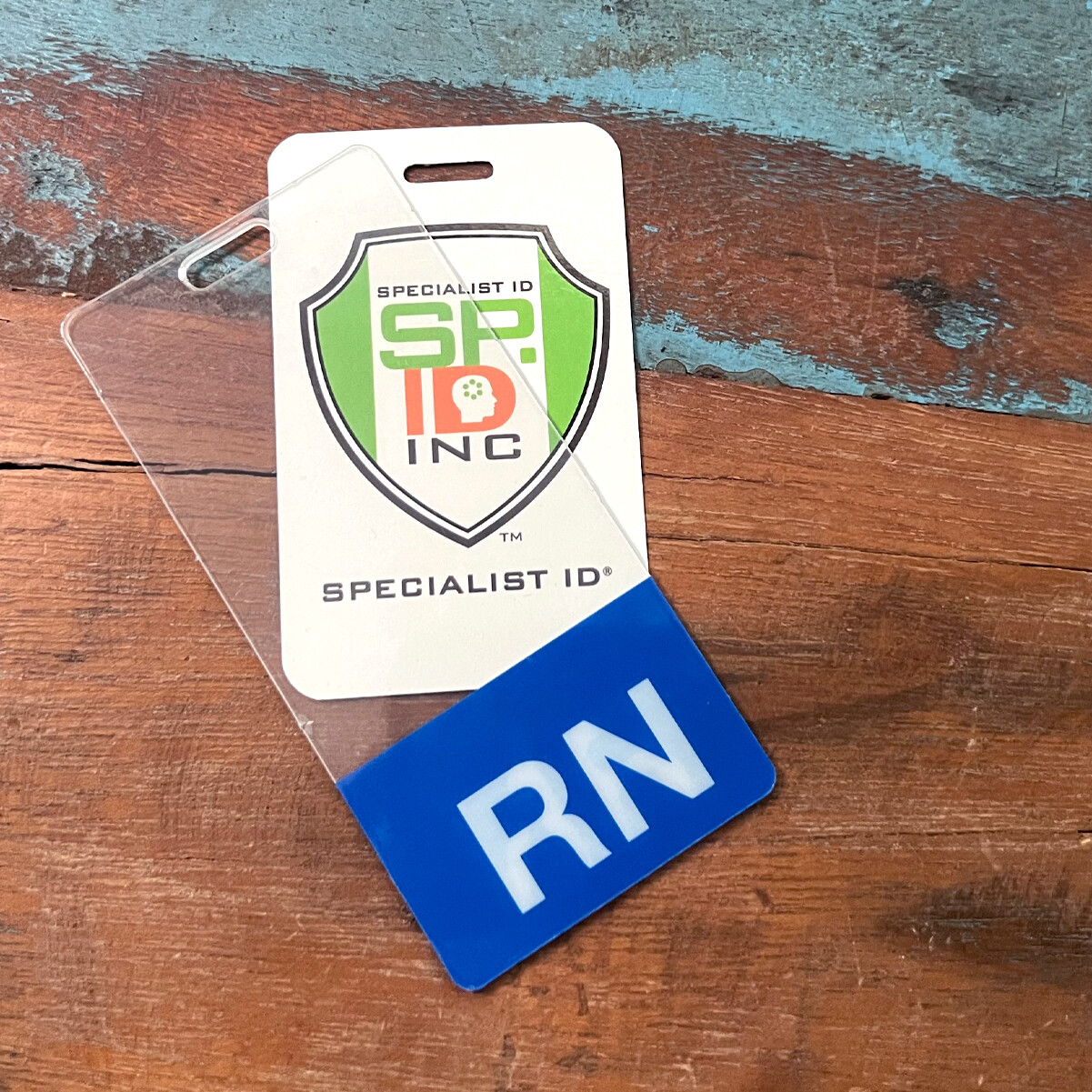 CLEAR RN Badge Buddy – Vertical – Hospital ID Card Buddies Registered Nurses