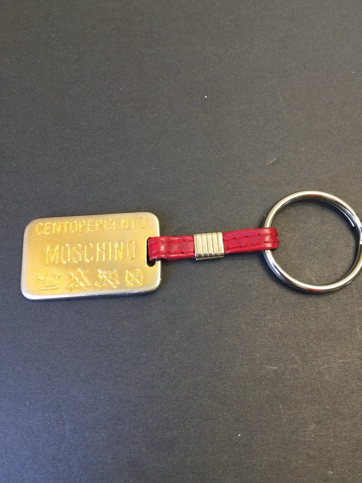 Vintage Moschino Numbered Redwall Keychain