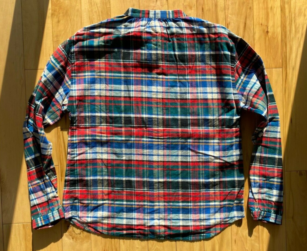 NWOT LL Bean womens Signature Lightweight Flannel Shirt, Collarless size Small