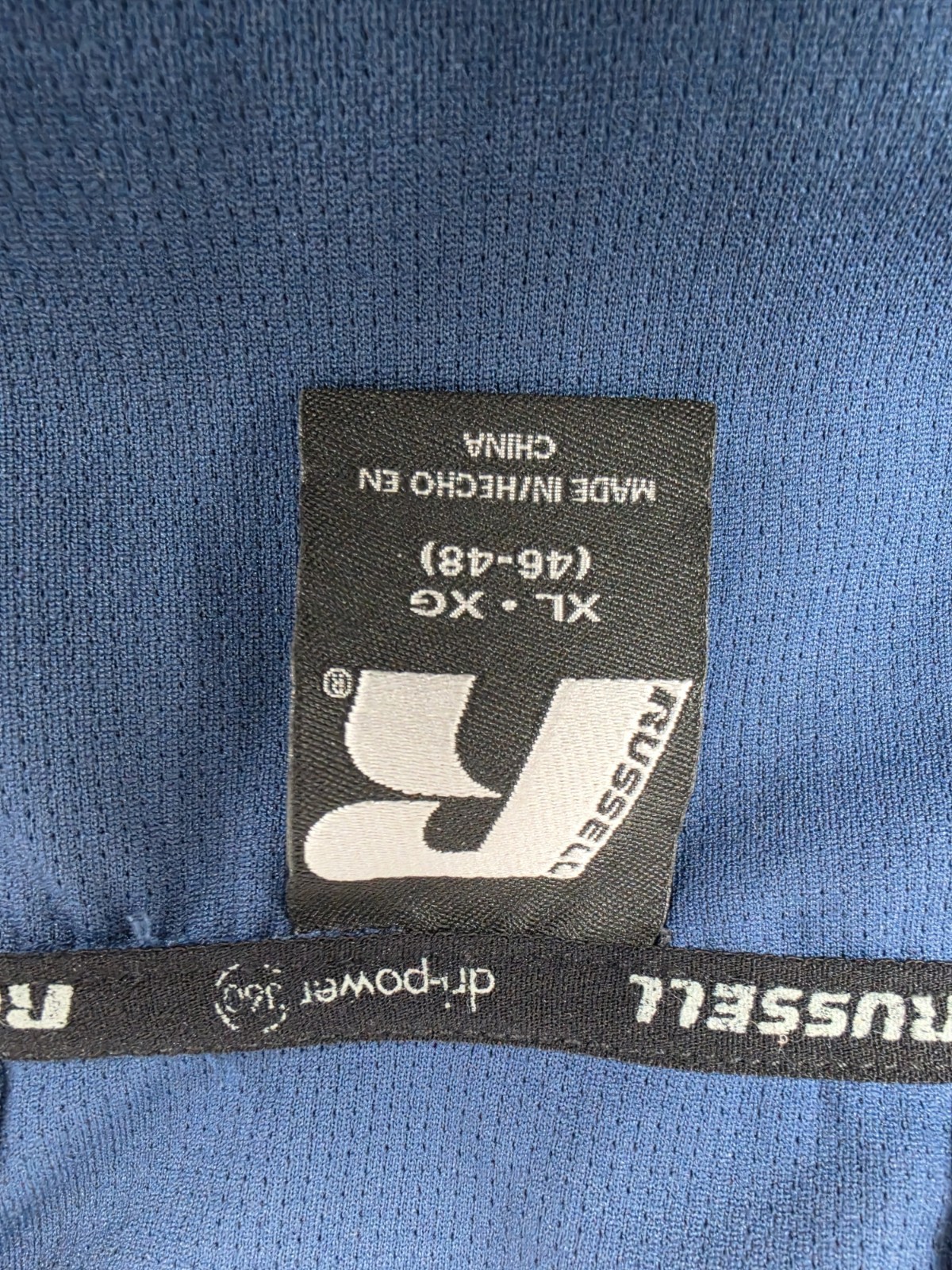 Russell Dri Power 360 Track Jacket Men’s XL 46-48 Blue Hooded Full Zip