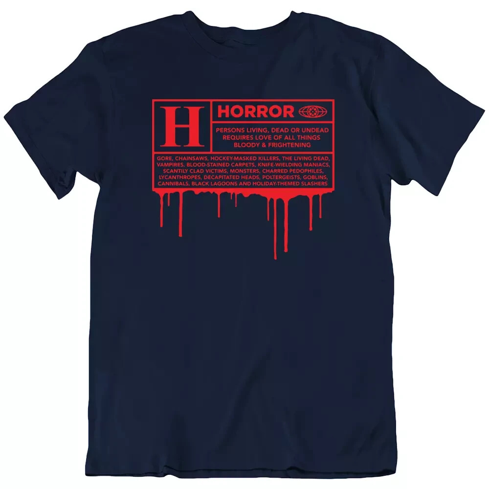 Rated H For Horror Scary Funny Movie Fan T Shirt Tee Gift New