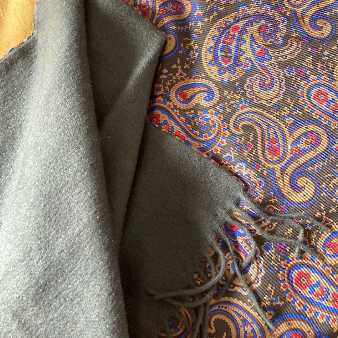 Etro Reversible Cashmere Silk Scarf 12.6×50.4in Unisex Mos Green
