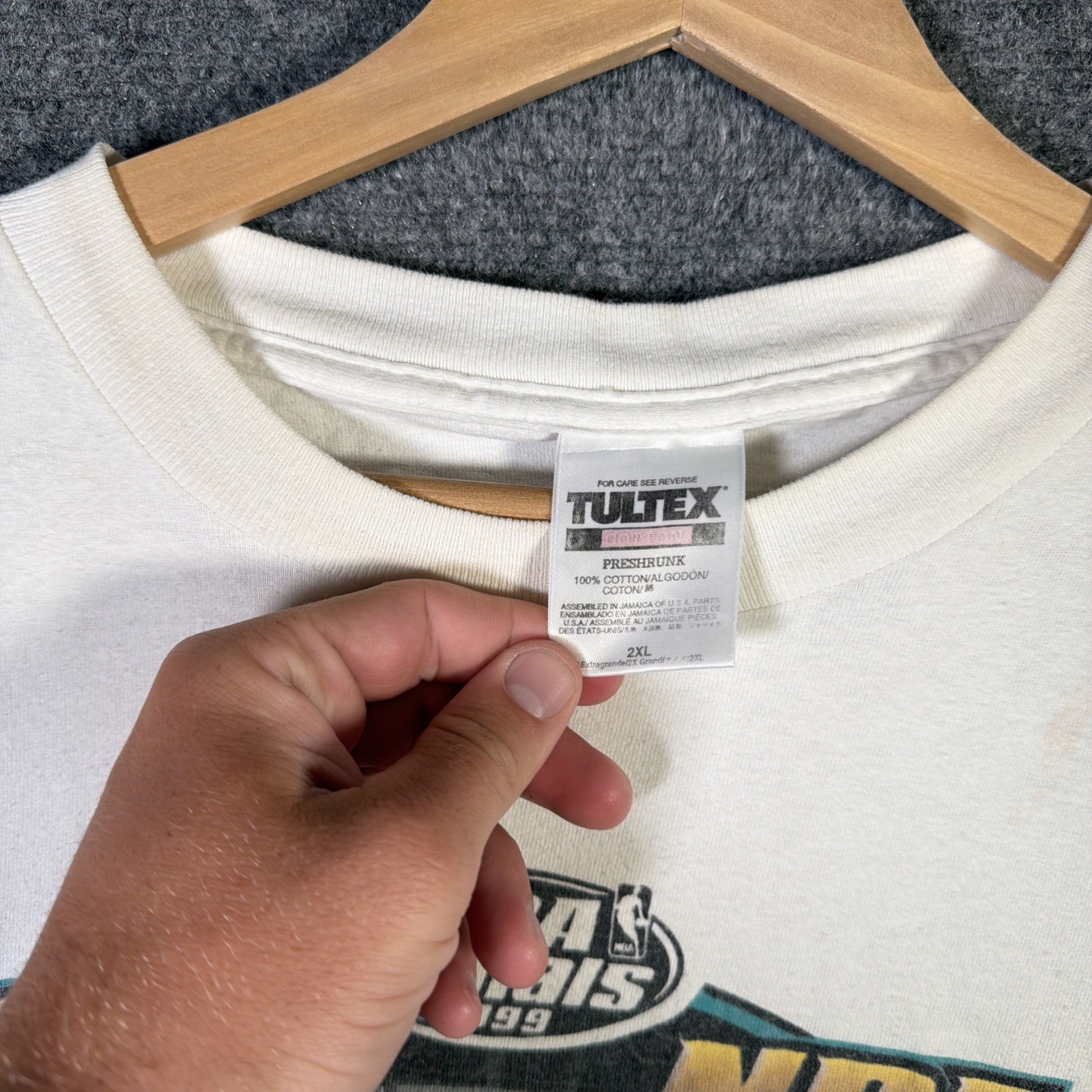 Vintage San Antonio Spurs Shirt 2XL White 90s Basketball NBA Finals 1999 Sports