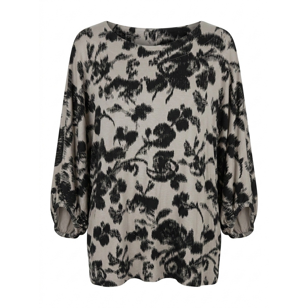 NEW Bryn Walker SMALL Wilder Flori Print Tunic Boat Neck Dolman Batwing Sleeve