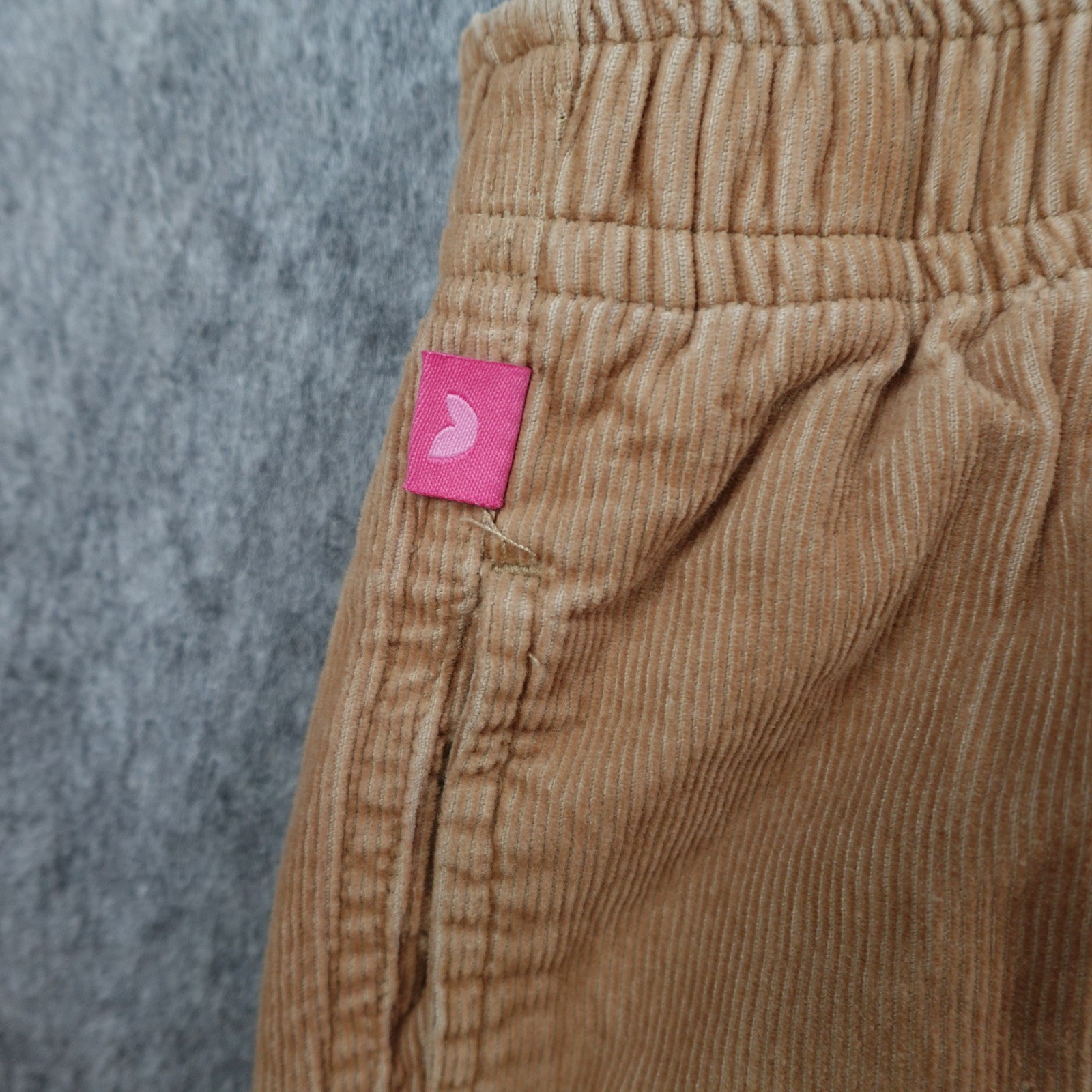 Woman Within Pants Womens 22 Tan Corduroy Elastic Waist Classic Fit Pull On