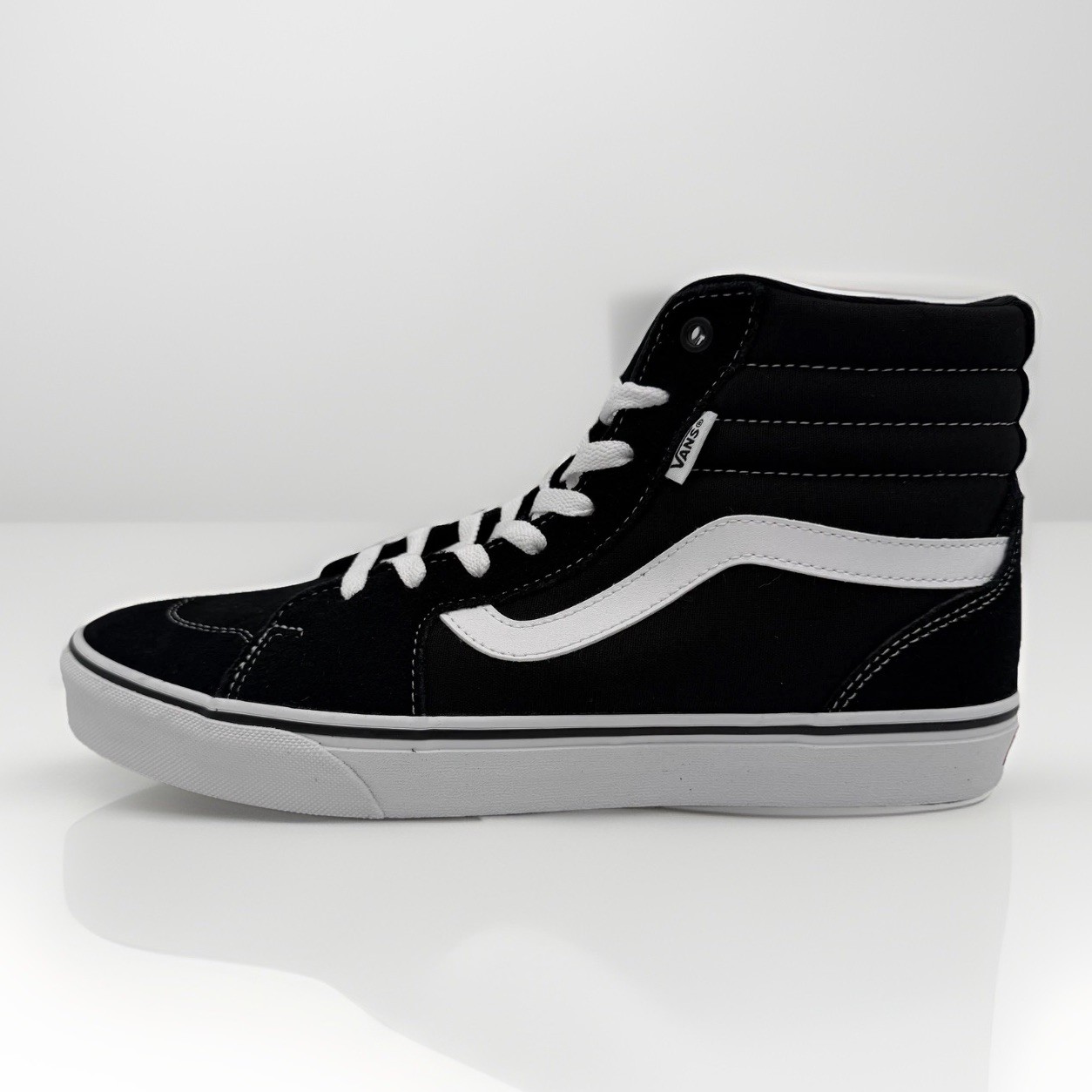 Vans Filmore Hi Shoes Mens Size 11 Black White Suede Canvas High Top Sneakers