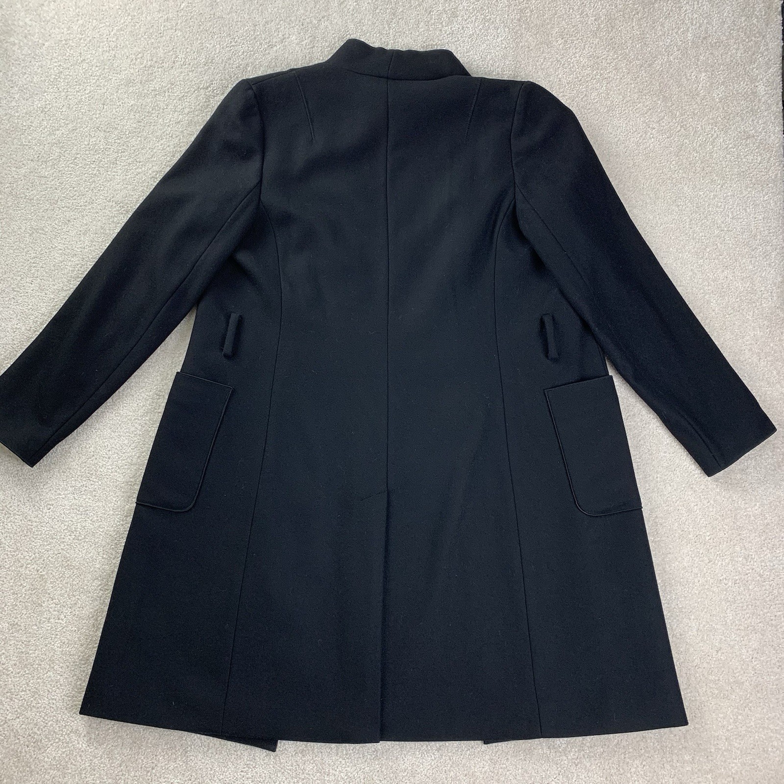 Banana Republic Italian Wool Black Lined Mario Bellucci Coat