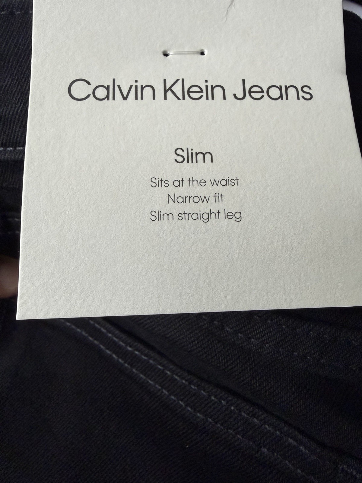 Calvin Klein Mens Jeans New 29 x 30 Black Stretch Slim Fit 5 Pockets