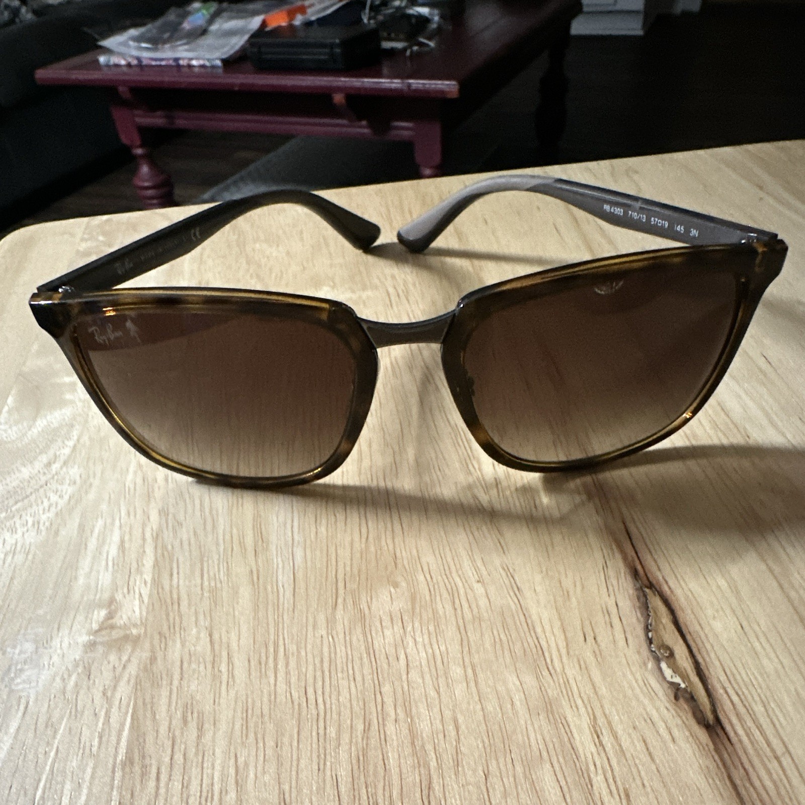 Ray-Ban RB4307 710/3J Tortoise Square Brown Gradient UV400 Sunglasses 145mm